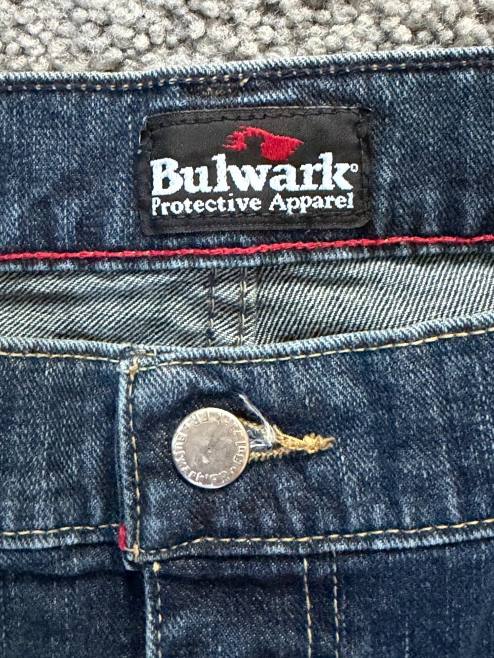 Bulwark FR Men's Straight Fit Stretch Jeans 40x30 CAT 2 NFPA 2112 Denim PSJ4SD2 - Picture 4 of 14